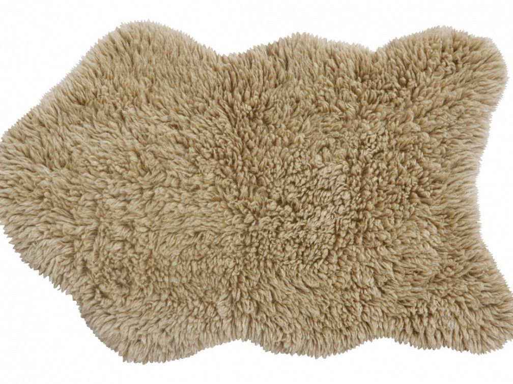 Lorena Canals koberce Vlněný koberec Woolly - Sheep Beige - 75x110 tvar kožešiny cm - Mujkoberec.cz