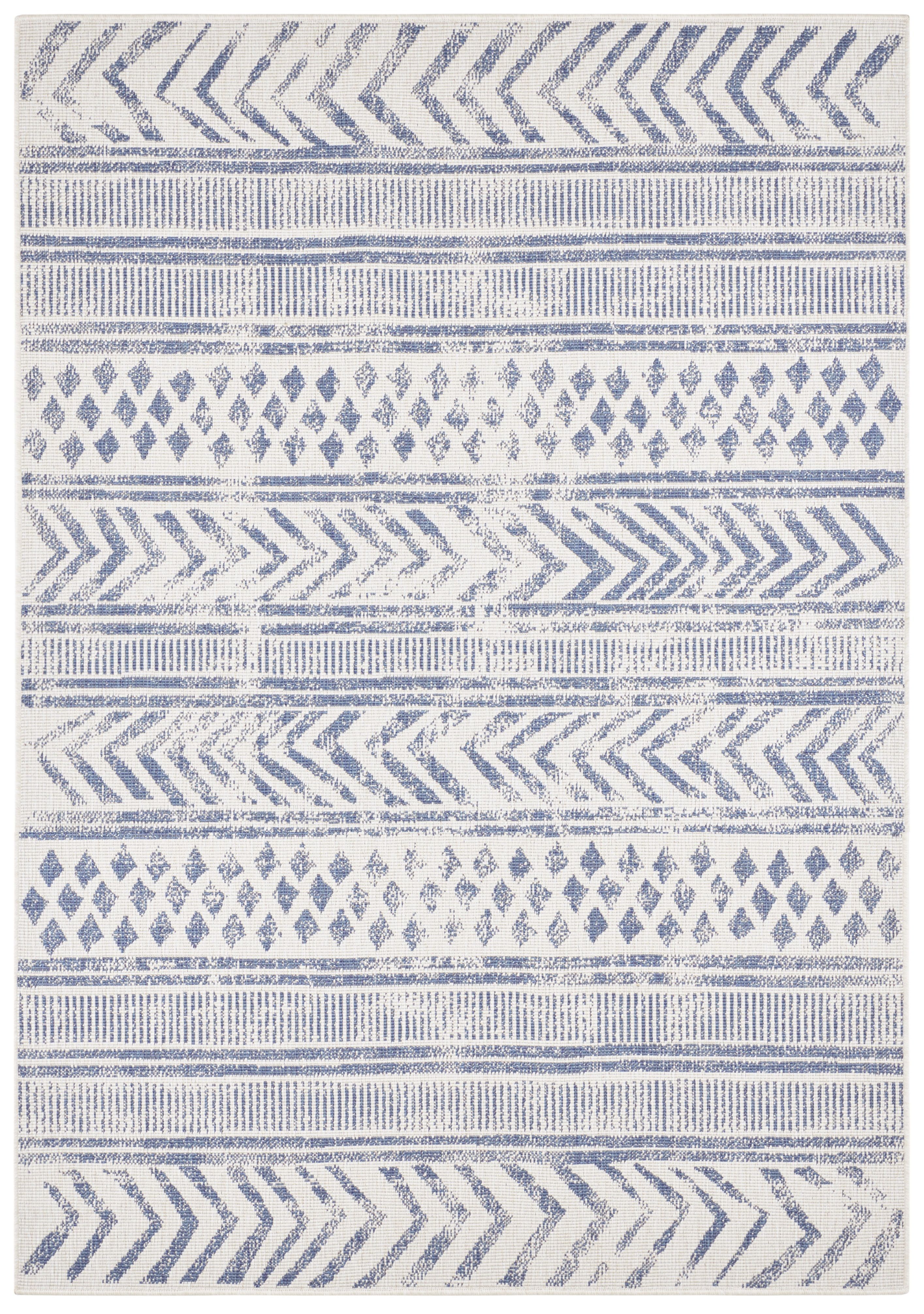 NORTHRUGS - Hanse Home koberce Kusový koberec Twin Supreme 103863 Biri Blue/Cream – na ven i na doma - 80x250 cm - Mujkoberec.cz