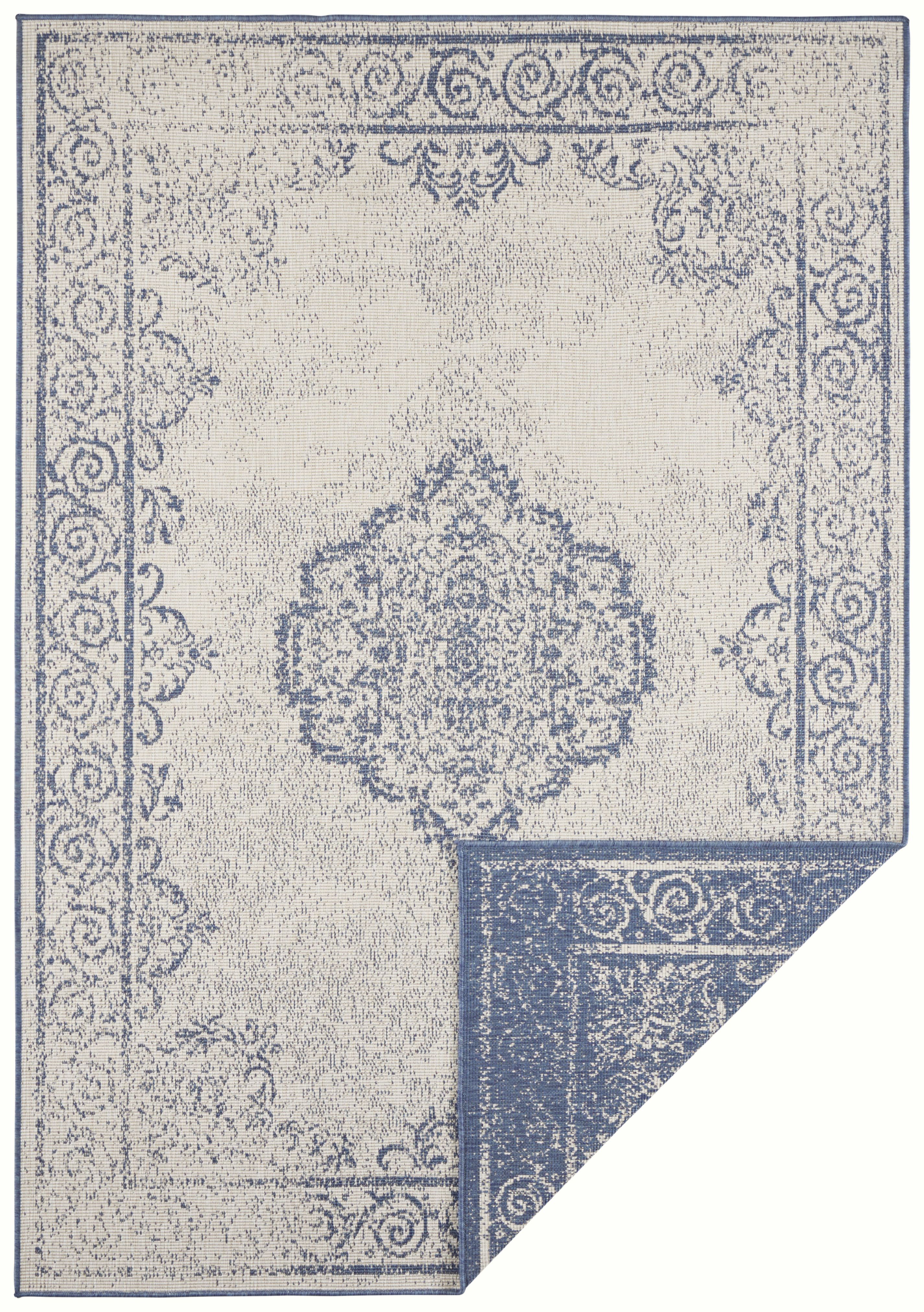 NORTHRUGS - Hanse Home koberce Kusový koberec Twin Supreme 103871 Cebu Blue/Cream – na ven i na doma - 80x150 cm - Mujkoberec.cz