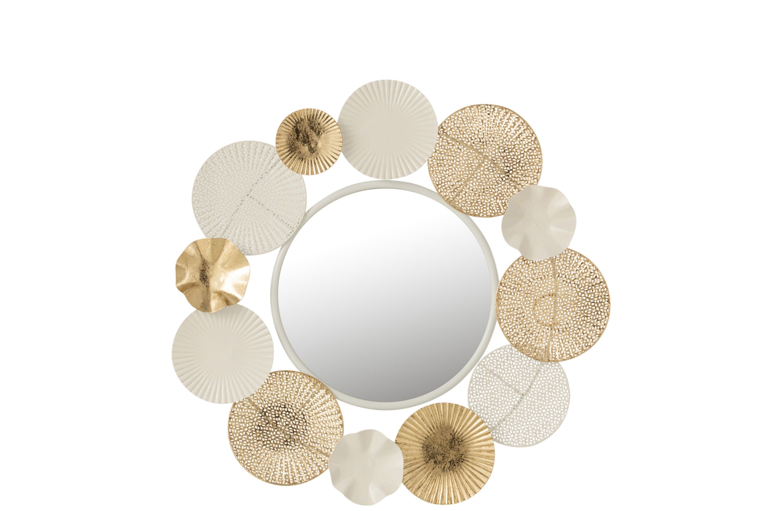 Kulaté kovové nástěnné zrcadlo Circles - Ø 67*4cm J-Line by Jolipa - LaHome - vintage dekorace