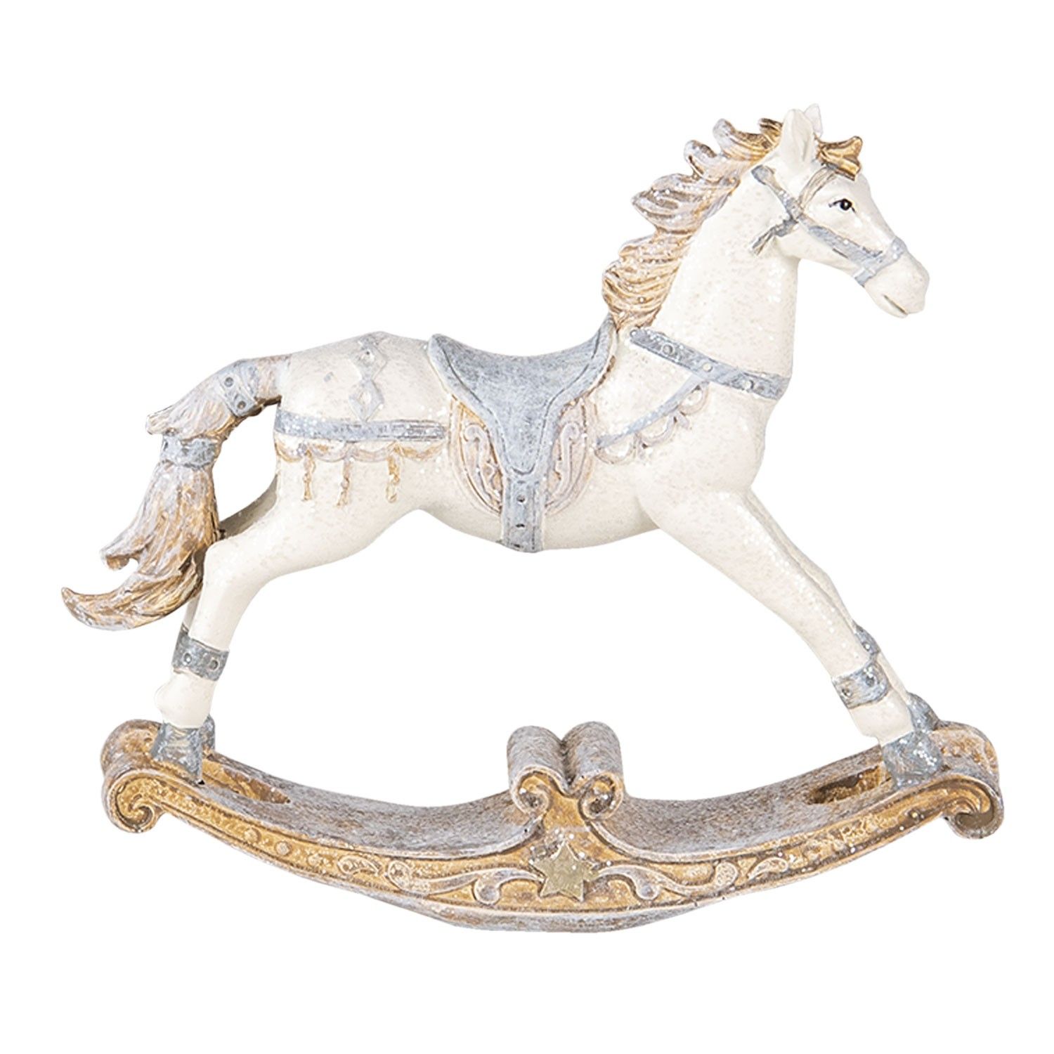Dekorativní soška houpacího koníka - 16*4*14 cm Clayre & Eef - LaHome - vintage dekorace