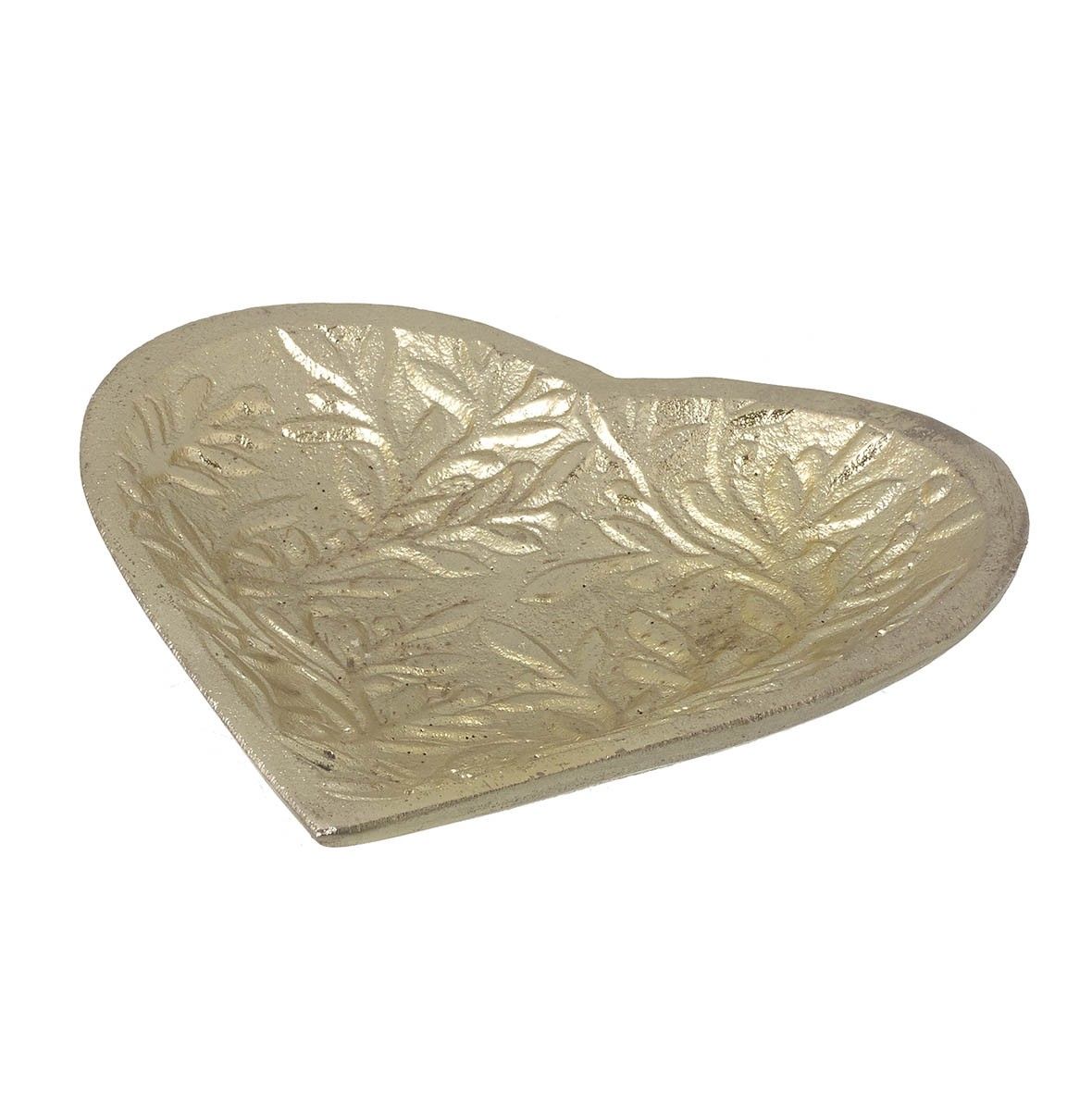 Zlatá kovová mistička mistička ve tvaru srdce Fancy Heart - 11*11*1,5 cm Clayre & Eef - LaHome - vintage dekorace