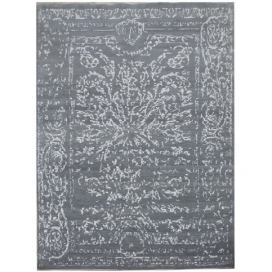 Diamond Carpets koberce Ručně vázaný kusový koberec Diamond DC-JK 2 Light grey/silver - 180x275 cm Mujkoberec.cz