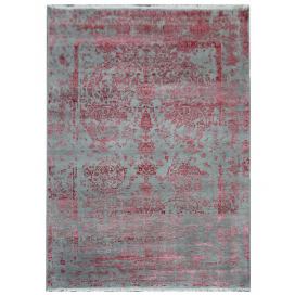 Diamond Carpets koberce Ručně vázaný kusový koberec Diamond DC-JK ROUND Silver/pink - 180x275 cm Mujkoberec.cz