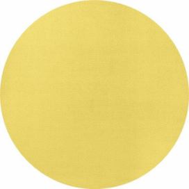 Hanse Home Collection koberce Kusový koberec Fancy 103002 Gelb - žlutý kruh - 200x200 (průměr) kruh cm Mujkoberec.cz