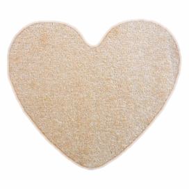 Vopi koberce Kusový koberec Eton béžový srdce - 100x120 srdce cm