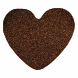 Vopi koberce Kusový koberec Eton hnědý srdce - 100x120 srdce cm