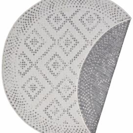 Mujkoberec Original Kusový koberec Mujkoberec Original Nora 105004 Grey Creme kruh – na ven i na doma - 160x160 (průměr) kruh cm