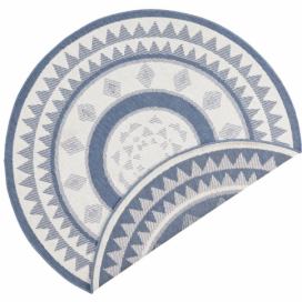 NORTHRUGS - Hanse Home koberce Kusový koberec Twin Supreme 103414 Jamaica blue creme kruh – na ven i na doma - 200x200 (průměr) kruh cm Mujkoberec.cz