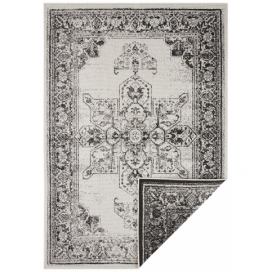 NORTHRUGS - Hanse Home koberce Kusový koberec Twin Supreme 104137 Black/Cream – na ven i na doma - 80x150 cm