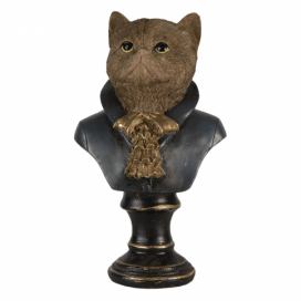 Dekorativní soška kočky v obleku - 14*10*24 cm Clayre & Eef