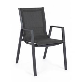 BIZZOTTO Zahradní židle PELAGIUS S područkami černá