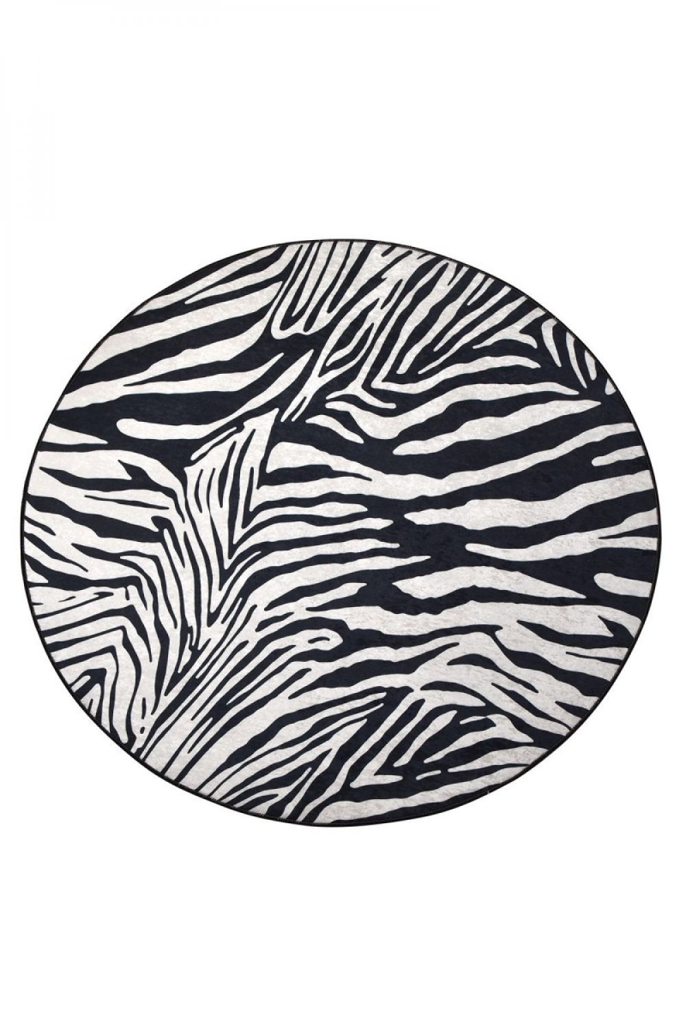 Conceptum Hypnose Kulatý koberec Zebra 140 cm bílý/černý - Houseland.cz
