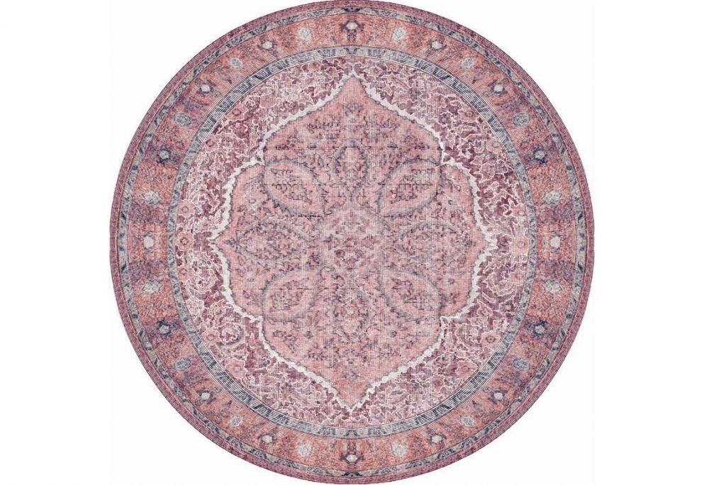 Conceptum Hypnose Kulatý koberec Blues Chenille 230 cm červený - Houseland.cz