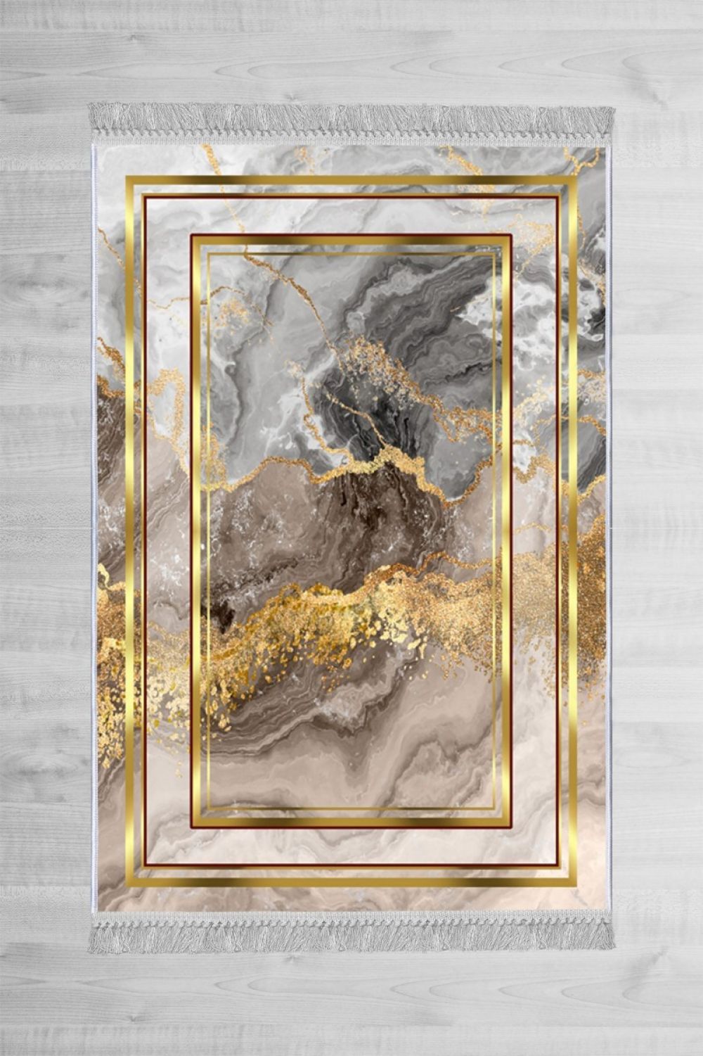 Conceptum Hypnose Koberec Marble Frame 180x280 cm šedý/zlatý - Houseland.cz