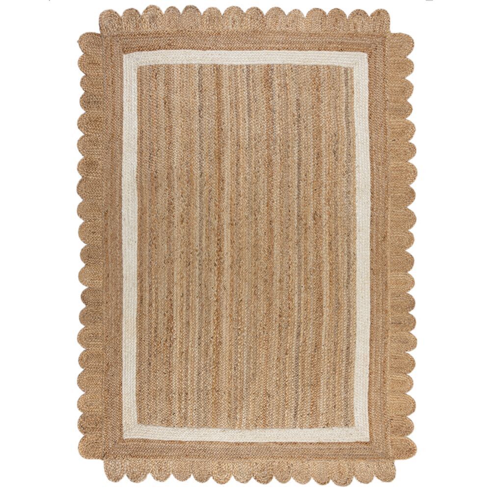 Flair Rugs koberce Kusový koberec Grace Jute Natural/White - 120x170 cm - Mujkoberec.cz