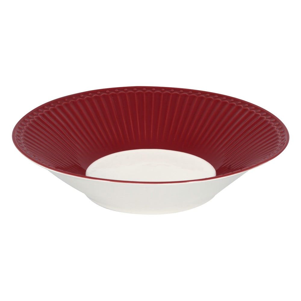 Červeno-bílý hluboký  porcelánový talíř ø 23 cm Alice – Green Gate - Bonami.cz
