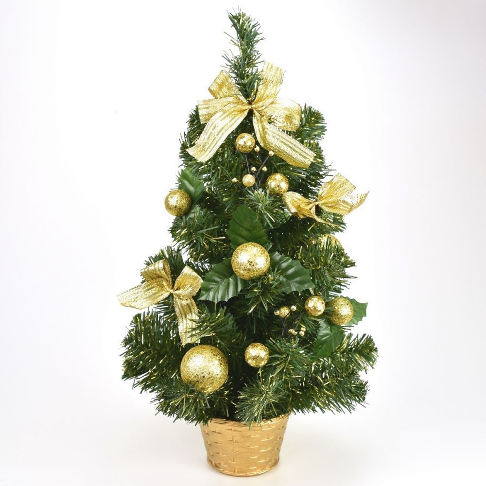 Vánoční stromek zdobený, 50 cm, zlatá - 4home.cz
