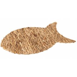 Přírodní pletené prostírání z listů ve tvaru ryby - 48*1,5*32cm J-Line by Jolipa