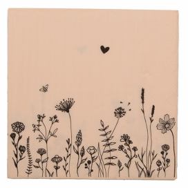 Béžové papírové ubrousky s květinami Flora And Fauna - 33*33 cm (20ks) Clayre & Eef