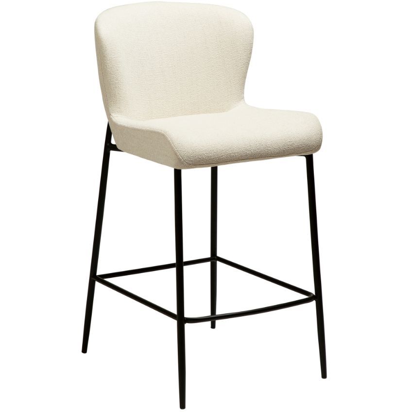 ​​​​​Dan-Form Bílá látková barová židle DAN-FORM Glam 67 cm - Designovynabytek.cz