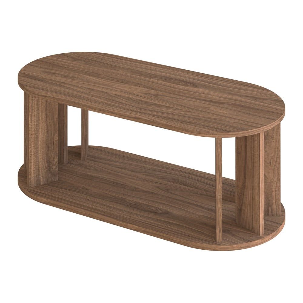 Konferenční stolek s deskou v dekoru ořechového dřeva 110x50 cm Nora - TemaHome - Bonami.cz