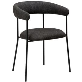 ​​​​​Dan-Form Černá látková jídelní židle DAN-FORM Plenti s černou podnoží