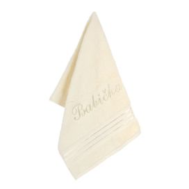 Bellatex Froté ručník s výšivkou Babička vanilková