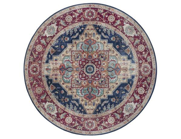 Kusový koberec Asmar 104017 Indigo/Blue kruh - FORLIVING