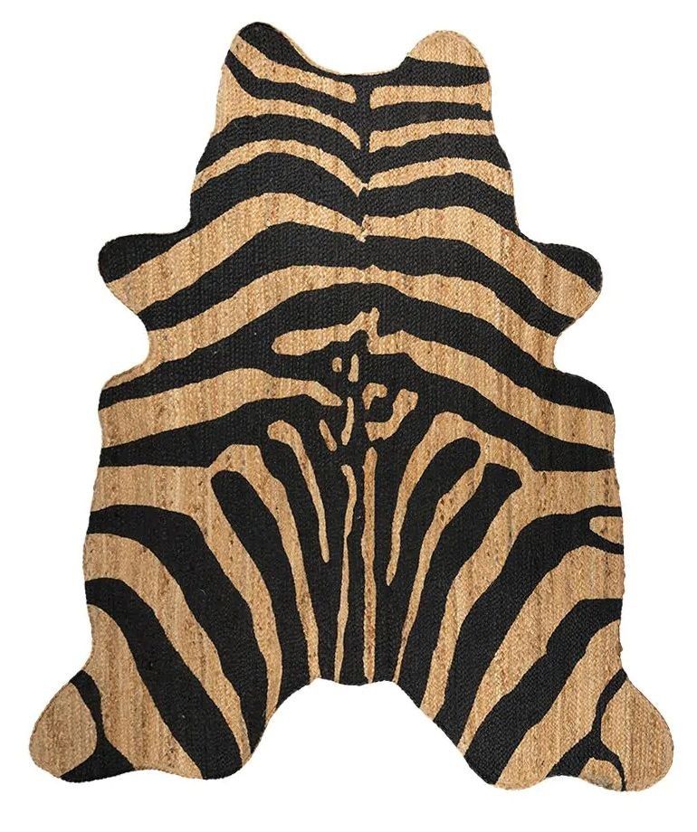 Černo-hnědý jutový koberec Zebra - 150*170*1cm Mars & More - LaHome - vintage dekorace