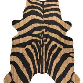 Černo-hnědý jutový koberec Zebra - 150*170*1cm Mars & More