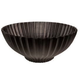 Černá kovová servírovací mísa/talíř Trabi - Ø 33*14 cm Clayre & Eef