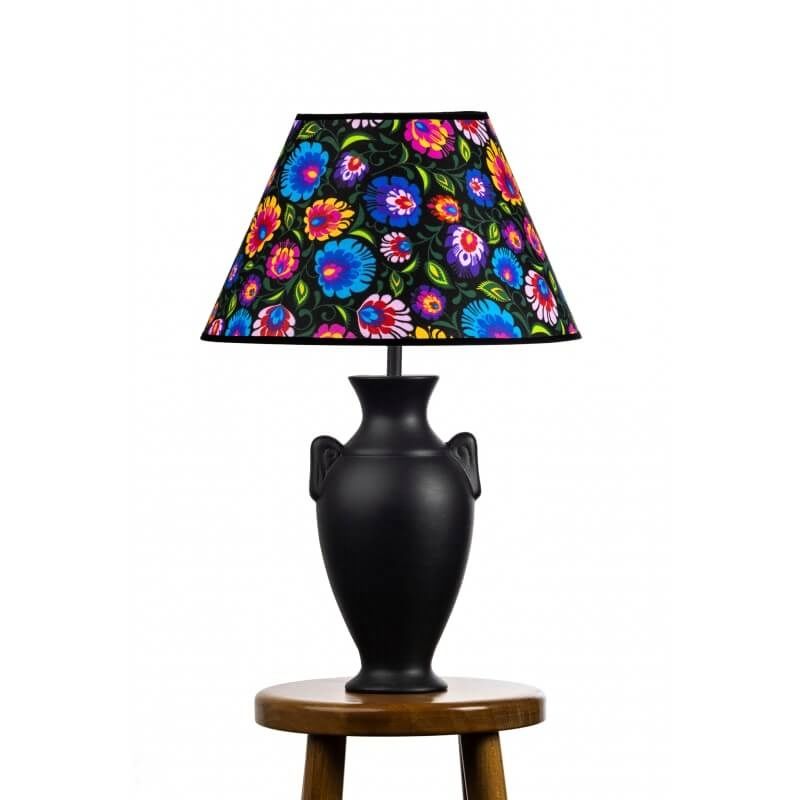 Keramická stolní lampa HERA - černá - Osvětlení.com