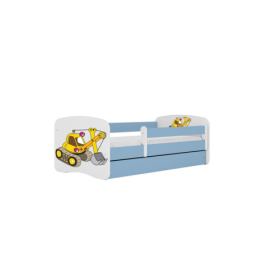 Kocot kids Dětská postel Babydreams bagr modrá, varianta 70x140, bez šuplíků, s matrací