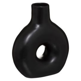 Atmosphera Keramická váza CIRCLE, 21 cm, černá