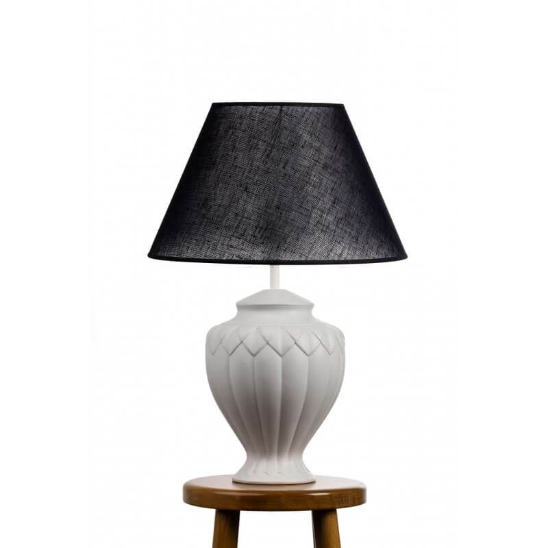 Stolní lampa keramika ARTEMIDA - šedá - Osvětlení.com