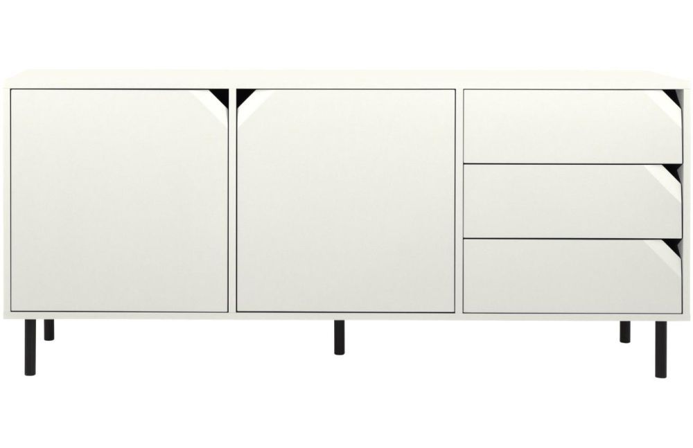 Matně bílá lakovaná komoda Tenzo Corner 176,5 x 43 cm - Designovynabytek.cz