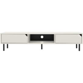 Matně bílý lakovaný TV stolek Tenzo Corner 176,5 x 43 cm
