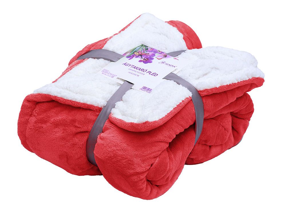 Luxusní červená beránková deka z mikroplyše, 150x200 cm - Výprodej Povlečení
