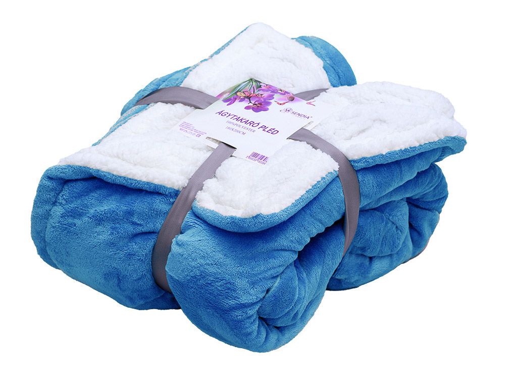 Luxusní azurová beránková deka z mikroplyše, 150x200 cm - Výprodej Povlečení