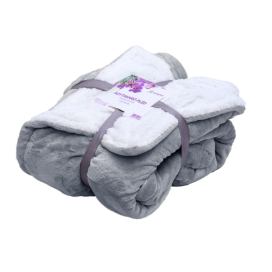 Luxusní šedomodrá beránková deka z mikroplyše, 150x200 cm