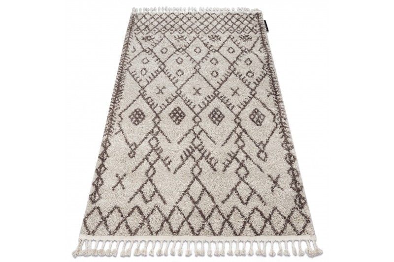 Dywany Lusczow Kusový shaggy koberec BERBER TANGER krémový, velikost 120x170 - Houseland.cz