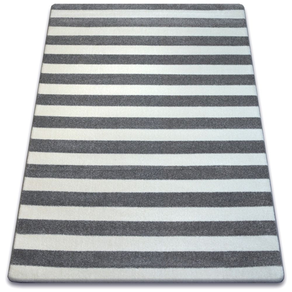 Dywany Lusczow Kusový koberec SKETCH WILLIAM šedý/bílý - pruhovaný, velikost 120x170 - Houseland.cz