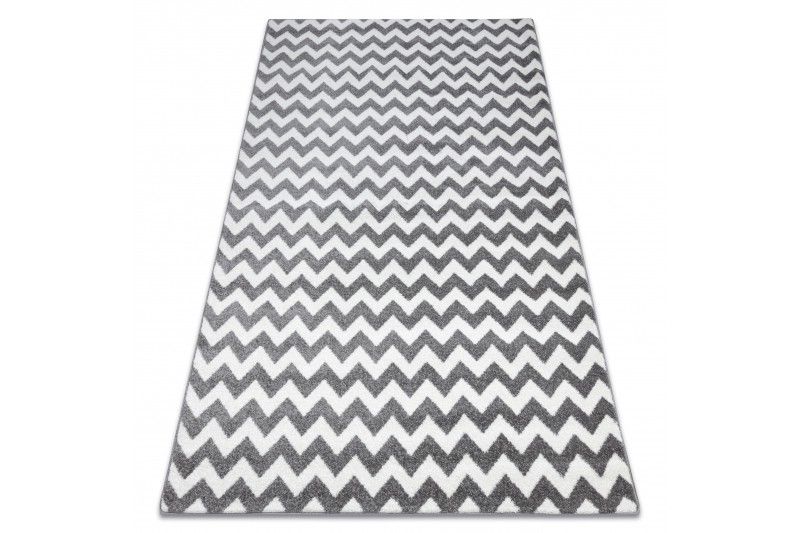 Dywany Lusczow Kusový koberec SKETCH MIKE šedý / bílý - Cikcak, velikost 120x170 - Houseland.cz