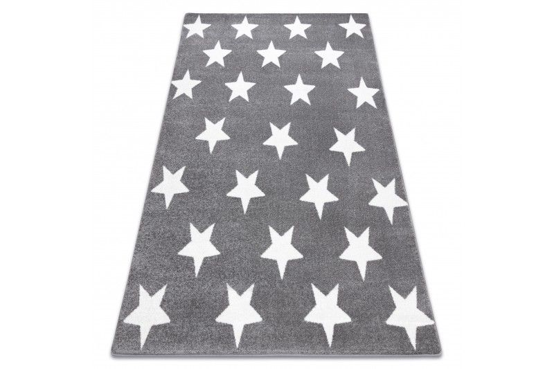 Dywany Lusczow Kusový koberec SKETCH DECLAN šedý / bílý - Hvězda, velikost 160x220 - Houseland.cz