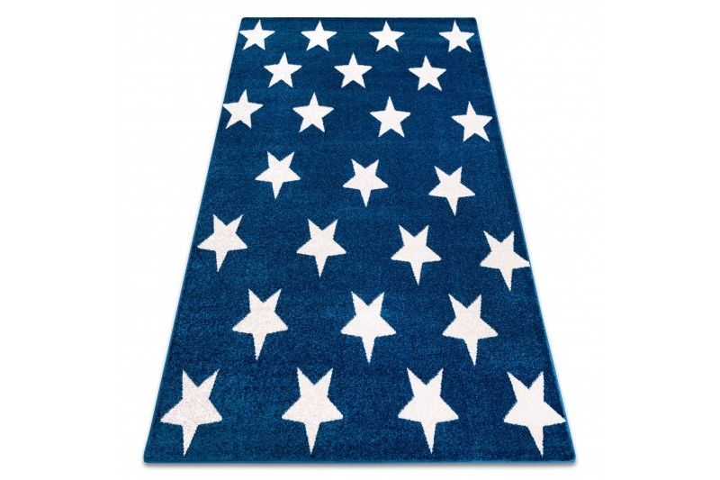 Dywany Lusczow Kusový koberec SKETCH DECLAN modrý / bílý - Hvězda, velikost 180x270 - Houseland.cz