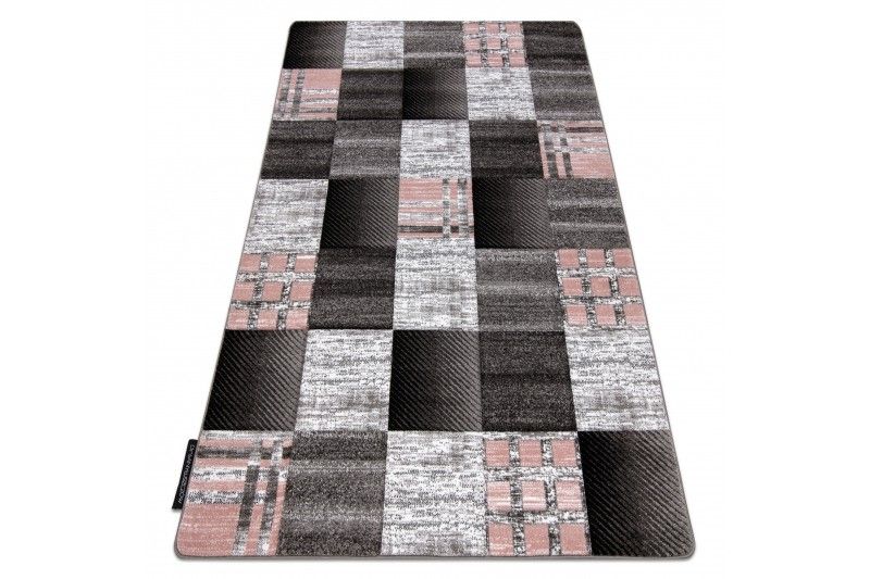 Dywany Lusczow Kusový koberec ALTER Siena čtverce mřížka šedý, velikost 120x170 - Houseland.cz