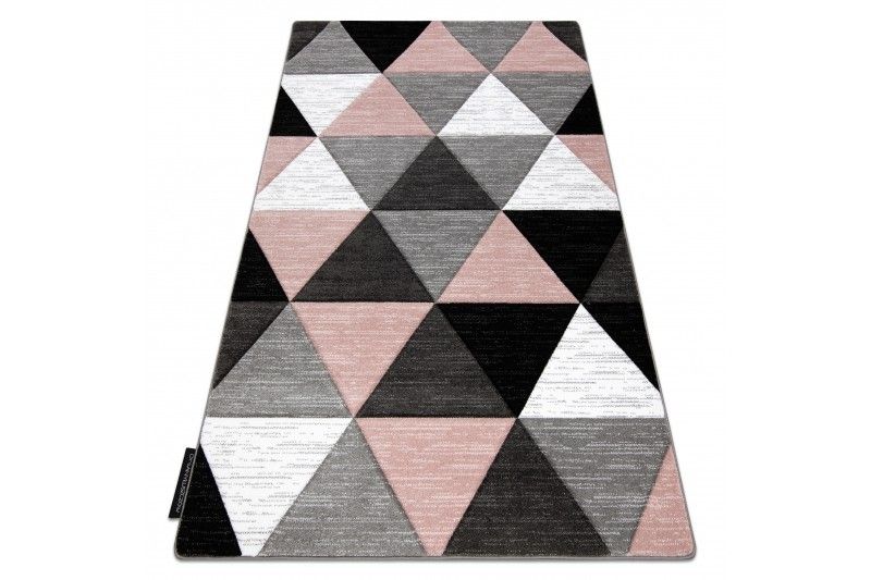 Dywany Lusczow Kusový koberec ALTER Rino trojúhelníky růžový, velikost 240x330 - Houseland.cz