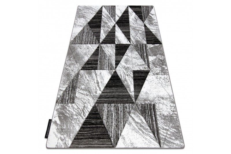 Dywany Lusczow Kusový koberec ALTER Nano trojúhelníky šedý, velikost 120x170 - Houseland.cz