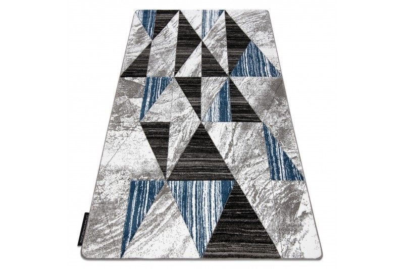 Dywany Lusczow Kusový koberec ALTER Nano trojúhelníky modrý, velikost 160x220 - Houseland.cz